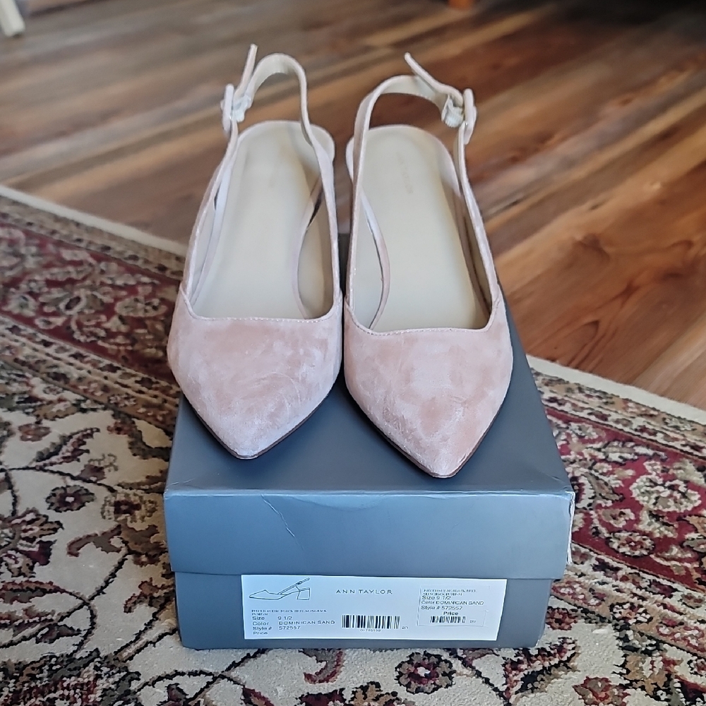 Ann Taylor Blush Slingback Heels